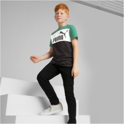PUMA Ess+ Metallic Colorblock T-Shirt Kinder 37 - vine 176