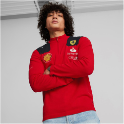 PUMA Ferrari Team 1/2-Zip Sweatshirt Herren 01 - rosso...