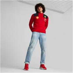 PUMA Ferrari Team 1/2-Zip Sweatshirt Herren 01 - rosso corsa L
