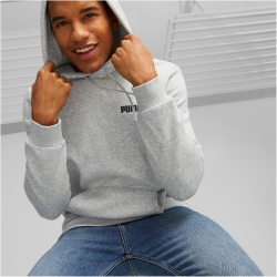 PUMA Essentials+ 2 Col Small Logo Fleece-Hoodie Herren 04 - light gray heather L