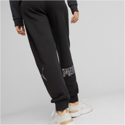 PUMA Power Nova Shine Colorblock High-Waist Trainingshose Damen 01 - PUMA black S