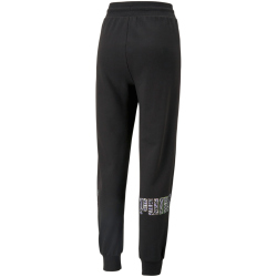 PUMA Power Nova Shine Colorblock High-Waist Trainingshose Damen 01 - PUMA black S