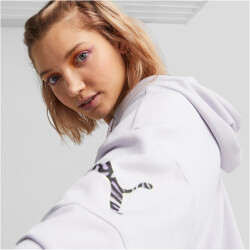 PUMA Power Nova Shine Colorblock Hoodie Damen 68 - spring lavender L