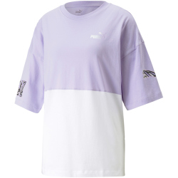 PUMA Power Nova Shine Colorblock T-Shirt Damen 25 - vivid...