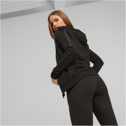 PUMA Power Tape Kapuzenjacke Damen 01 - puma black XS