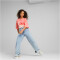 PUMA Power Colorblock Sommer T-Shirt Damen 66 - rose dust S