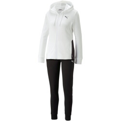 PUMA Classic Kapuzen-Trainingsanzug Damen 02 - PUMA white XS