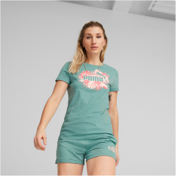 PUMA Essentials+ Flower Power T-Shirt Damen 84 - adriatic XS