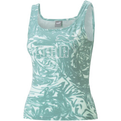 PUMA Power Print Tanktop Damen 84 - adriatic XS