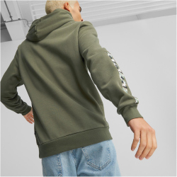 PUMA Essentials Tape Camouflage Fleece-Hoodie Herren 73 - green moss M
