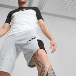 PUMA Essentials Block x Tape 10" Trainingsshorts Herren 04 - light gray heather XL