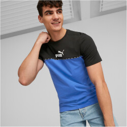 PUMA Essentials Block x Tape T-Shirt Herren 92 - royal...