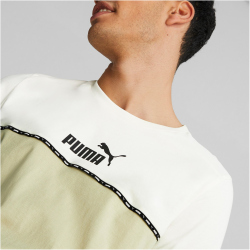 PUMA Essentials Block x Tape T-Shirt Herren 88 - granola M