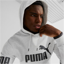 PUMA Power Colorblock Hoodie Herren 04 - light gray heather L