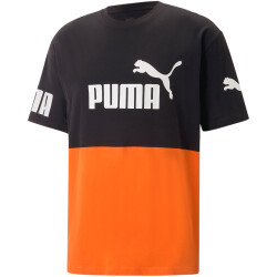 PUMA Power Colorblock T-Shirt Herren 23 - cayenne pepper XL