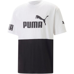 PUMA Power Colorblock T-Shirt Herren 02 - puma white M
