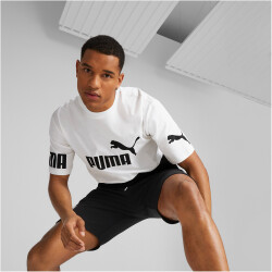 PUMA Power Colorblock T-Shirt Herren 02 - puma white M