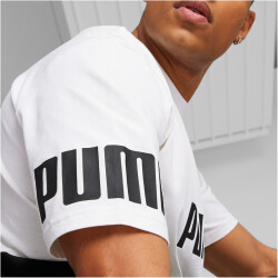 PUMA Power Colorblock T-Shirt Herren 02 - puma white M