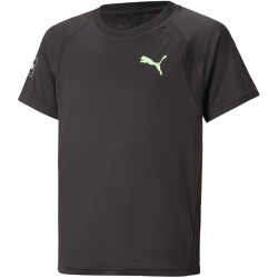 PUMA FIT T-Shirt Jungen 51 - PUMA black/fizzy lime 140
