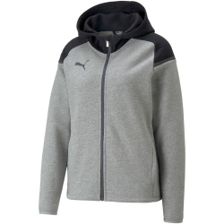 PUMA teamCUP Casuals Kapuzenjacke Damen 13 - medium gray...