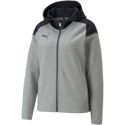 PUMA teamCUP Casuals Kapuzenjacke Damen 13 - medium gray...