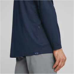 PUMA Mattr Colorblock Hoodie Herren 02 - navy blazer/bright white L