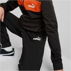 PUMA CL Trainingsanzug Jungen 56 - PUMA black/ultra orange 140