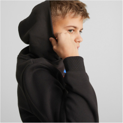 PUMA Ess+ Metallic 2 Col Big Logo Fleece-Hoodie Jungen 61 - puma black/warm earth 140