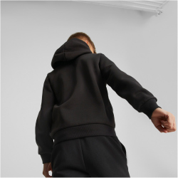 PUMA Ess+ Metallic 2 Col Big Logo Fleece-Hoodie Jungen 61 - puma black/warm earth 140