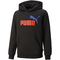 PUMA Ess+ Metallic 2 Col Big Logo Fleece-Hoodie Jungen 61 - puma black/warm earth 140