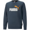 PUMA Ess+ Metallic 2 Col Big Logo Crew Fleece-Sweatshirt Jungen 16 - dark night 176