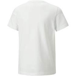 PUMA Ess+ Metallic 2 Col Logo T-Shirt Jungen 59 - PUMA white/desert glay 140