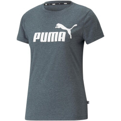 PUMA Essentials Logo Heather T-Shirt Damen 92 - dark night S