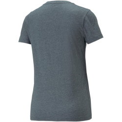 PUMA Essentials Logo Heather T-Shirt Damen 92 - dark night M