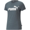 PUMA Essentials Logo Heather T-Shirt Damen 92 - dark night M