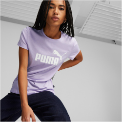 PUMA Essentials Logo Heather T-Shirt Damen 70 - vivid...