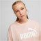 PUMA Essentials Cropped Logo T-Shirt Damen 96 - rose dust XS