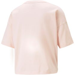 PUMA Essentials Cropped Logo T-Shirt Damen 96 - rose dust XL