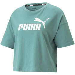 PUMA Essentials Cropped Logo T-Shirt Damen 84 - adriatic S