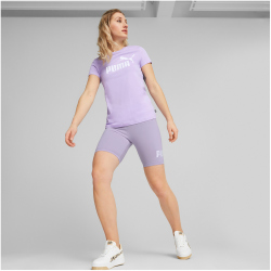 PUMA Essentials Logo T-Shirt Damen 70 - vivid violet S