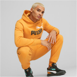 PUMA Ess+ Metallic 2 Col Big Logo Fleece-Hoodie Herren 30 - desert clay L