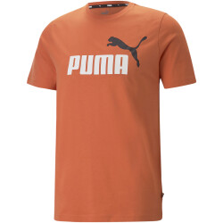 PUMA Ess+ Metallic 2 Col Logo T-Shirt Herren 94 - chili...