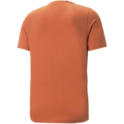 PUMA Ess+ Metallic 2 Col Logo T-Shirt Herren 94 - chili powder L