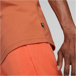 PUMA Ess+ Metallic 2 Col Logo T-Shirt Herren 94 - chili powder 3XL