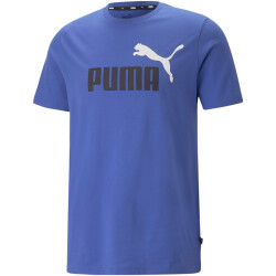 PUMA Ess+ Metallic 2 Col Logo T-Shirt Herren 92 - royal...