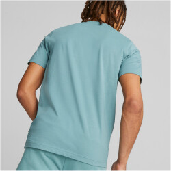 PUMA Ess+ Metallic 2 Col Logo T-Shirt Herren 85 - adriatic XXL