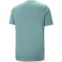 PUMA Ess+ Metallic 2 Col Logo T-Shirt Herren 85 - adriatic XXL