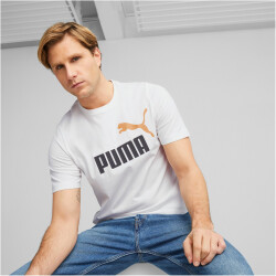 PUMA Ess+ Metallic 2 Col Logo T-Shirt Herren 58 - PUMA...