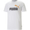 PUMA Ess+ Metallic 2 Col Logo T-Shirt Herren 58 - puma white/dark night 3XL
