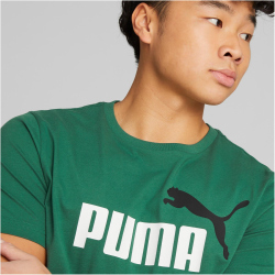 PUMA Ess+ Metallic 2 Col Logo T-Shirt Herren 37 - vine S